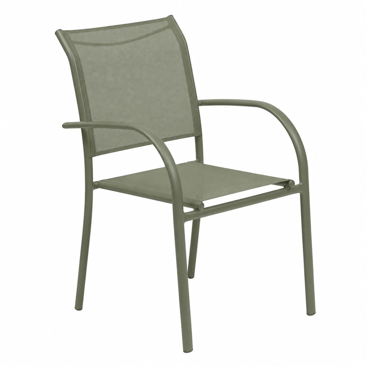Chaise de jardin, en aluminium, coloris vert, pour la terrasse ou le jardin