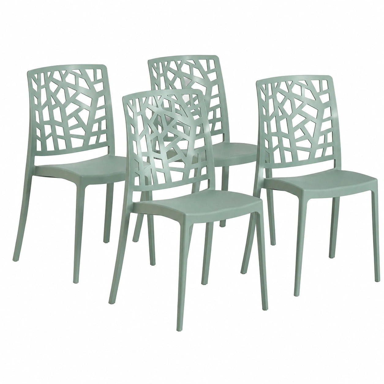 Chaise de jardin, en verre, coloris naturel et vert, pour la terrasse ou le jardin