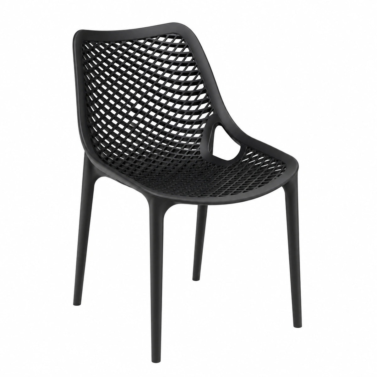 Chaise de jardin, coloris noir, pour la terrasse ou le jardin