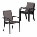 Chaise de jardin, en métal et tissu, pour la terrasse ou le jardin
