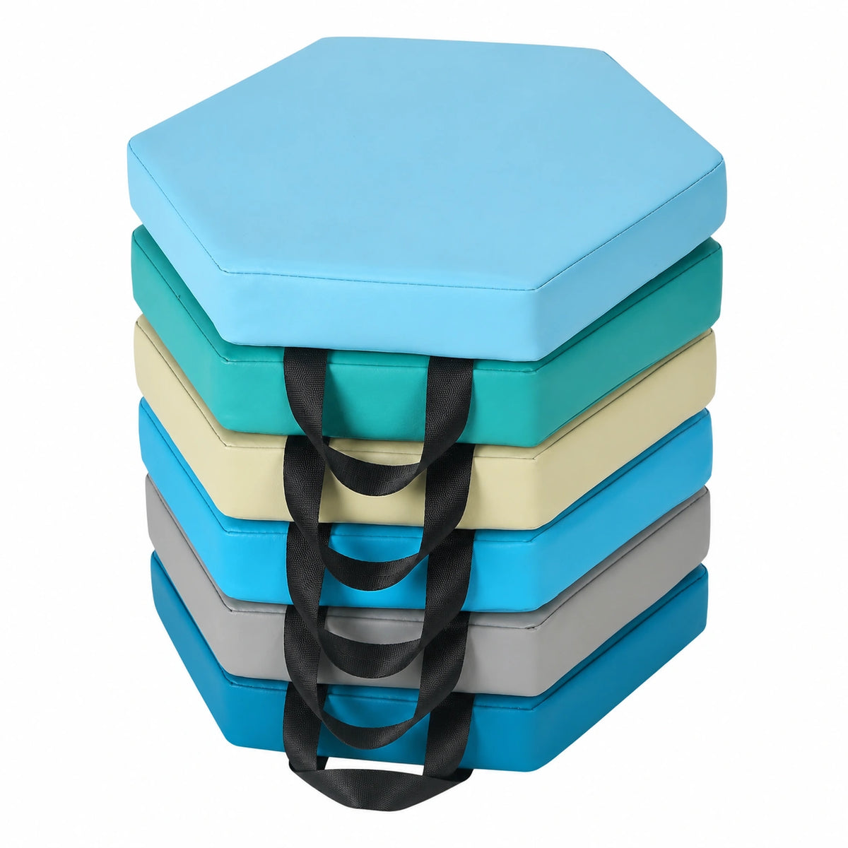 Chaise, avec coussin, en tissu, coloris bleu, 38 x 34 x 5 cm, pour la salle à manger ou la cuisine