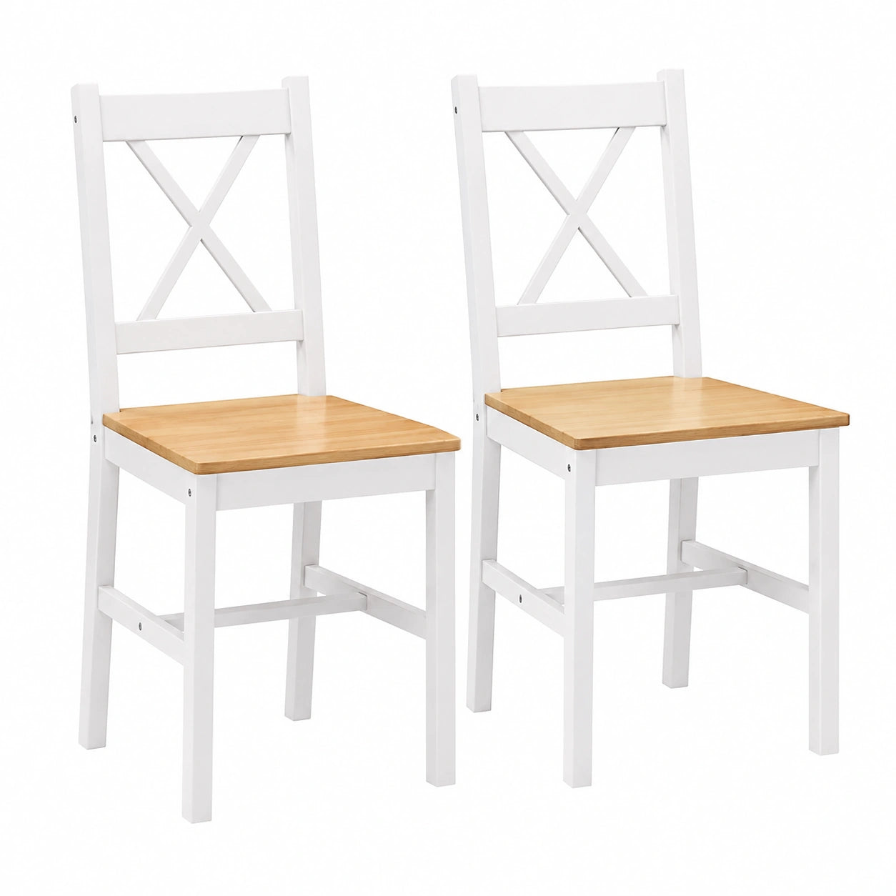 Chaise, en chêne, coloris blanc, pour la salle à manger ou la cuisine
