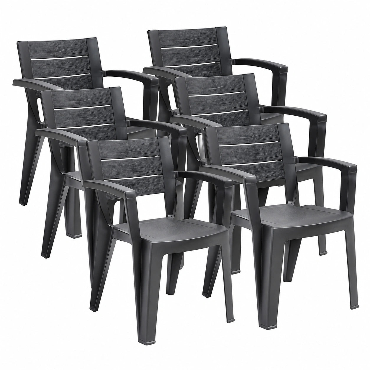 Chaise de jardin, coloris noir, pour la terrasse ou le jardin