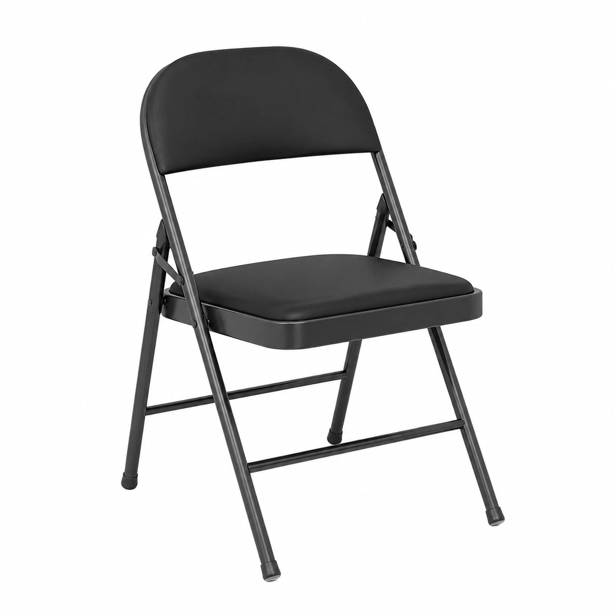 Bureau, pliable, rembourré, en métal et cuir, coloris noir, pour l’espace de travail