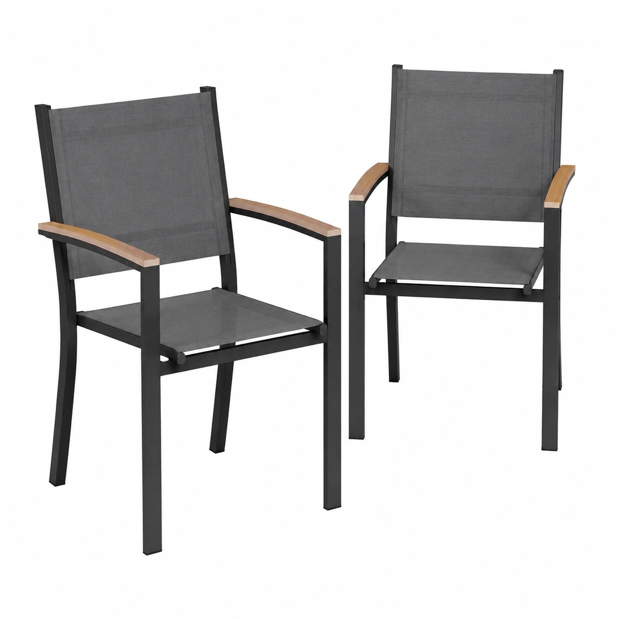 Chaise de jardin, coloris gris, pour la terrasse ou le jardin