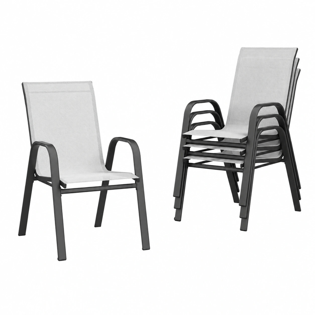 Chaise, en tissu, coloris gris, pour la salle à manger ou la cuisine