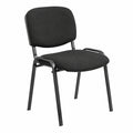 Chaise, rembourré, en métal et tissu, coloris noir, pour la salle à manger ou la cuisine