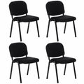 Chaise, en tissu, rembourré, coloris noir, pour la salle à manger ou la cuisine