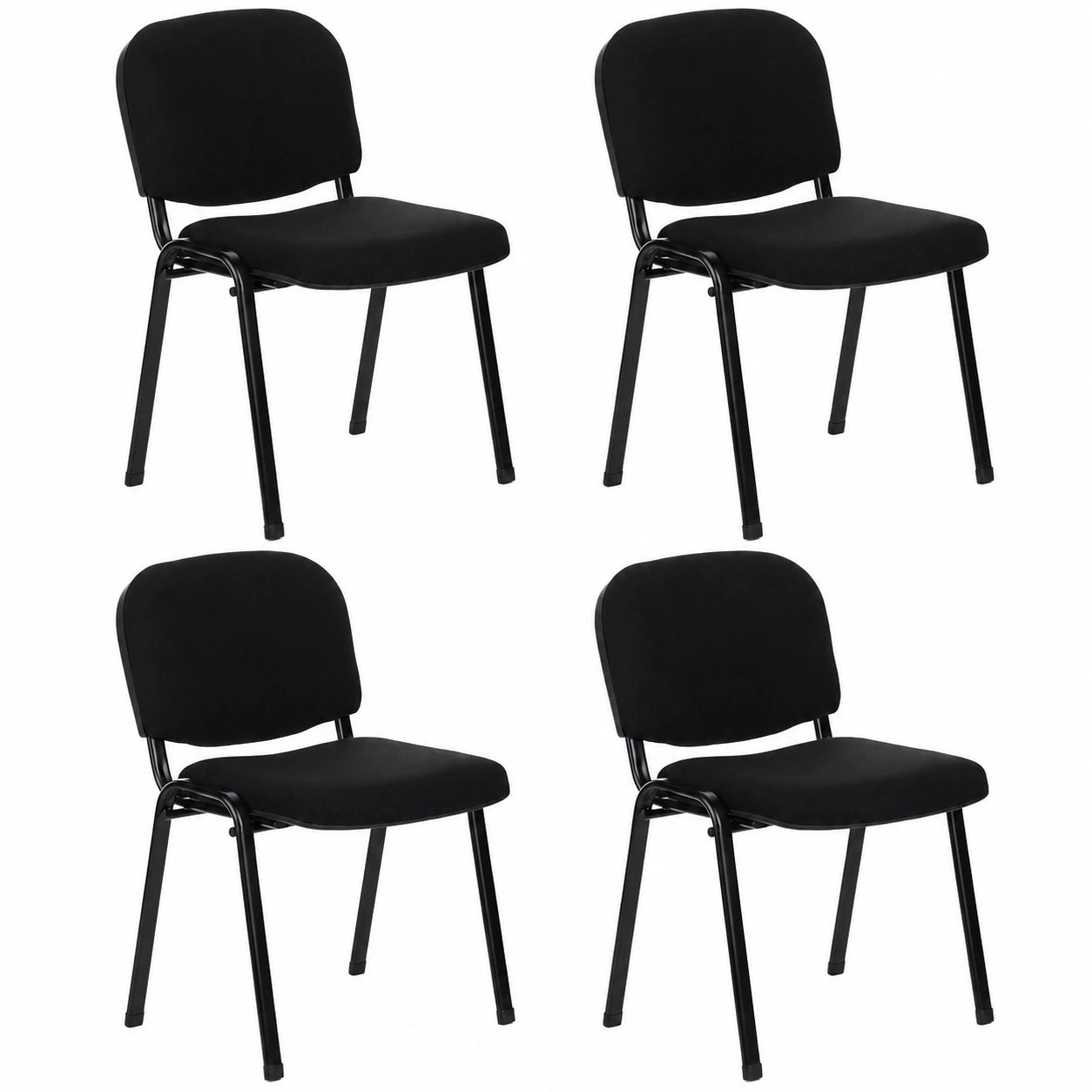 Chaise, en tissu, rembourré, coloris noir, pour la salle à manger ou la cuisine