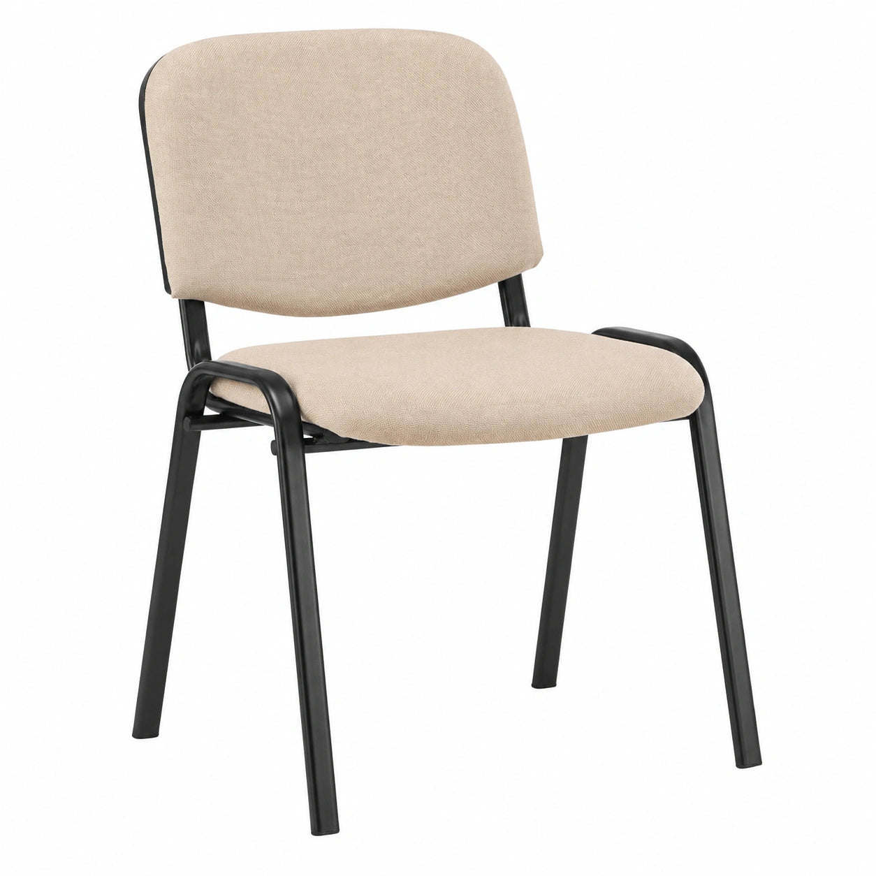 Chaise, en métal et tissu, coloris crème, pour la salle à manger ou la cuisine